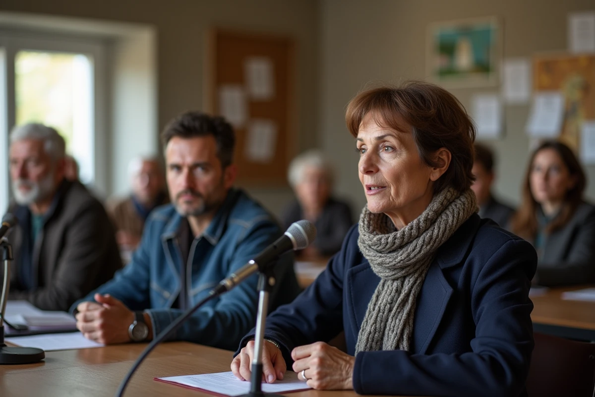 Femme discutant lors d